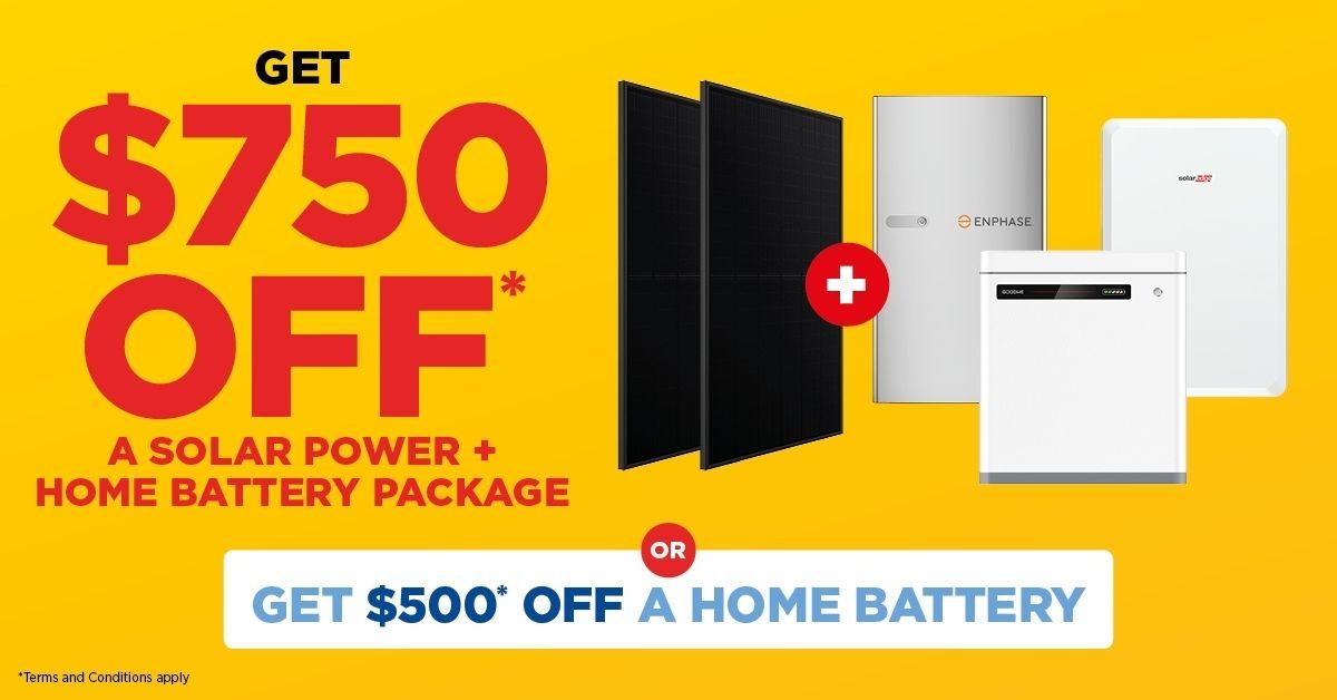 Get 750 off a Solar Power and Home Battery Package t